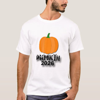 Söt minimalistisk orange pumpa höstillustration t shirt