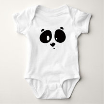 Söt minimalistisk pandamask babybodysuit