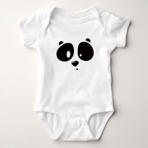 Söt minimalistisk pandamask babybodysuit t shirt
