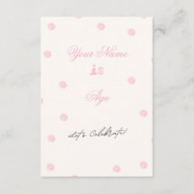 Söt minimalistisk rosa födelsedagsinbjudan