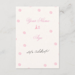 Söt minimalistisk rosa födelsedagsinbjudan inbjudningar