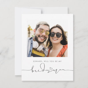 Söt minimalistisk Vilken bröllopsman foto