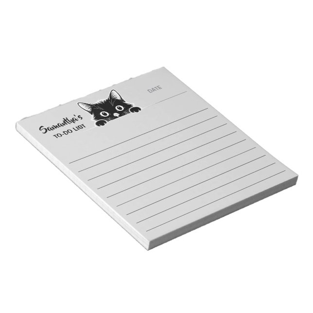 Söt Minimi-Katt Design - KATT 1 Anteckningsblock (Vinklad)