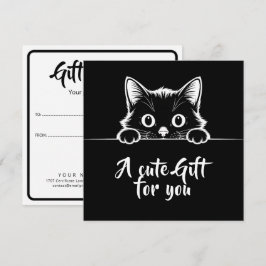 Söt Minimi-Katt Design - KATT 1 Anteckningskort