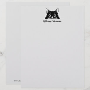 Söt Minimi-Katt Design - KATT 1 Brevhuvud