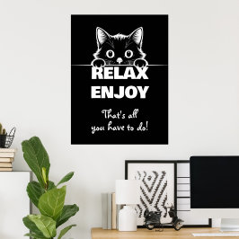 Söt Minimi-kattdesign - KATT 1 Poster