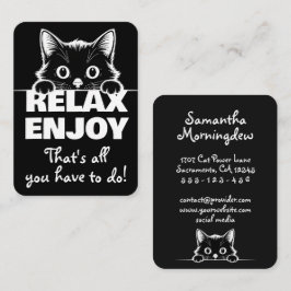 Söt Minimi-kattdesign - KATT 1 Visitkort