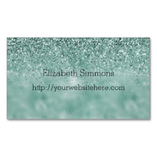 Söt Mint Glam Glitz Glitter Magnetiska Visitkort