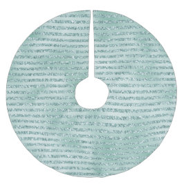 Söt Mint Glitter Rand       Julgransmatta Borstad Polyester