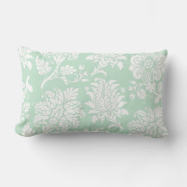 Söt Mint Grönt Damask Pillow Lumbarkudde
