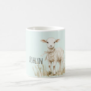 Söt Mint Lamm Påsk Kaffemugg
