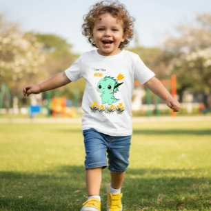 Söt mintgrön dinosaurie baby-t-shirt t shirt