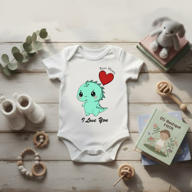 Söt Mintgrön Dinosaurie T Shirt (Skapare uppladdad)