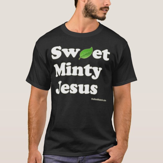 Söt Minty Jesus utslagsplats (mörk) T-shirt (Framsida)
