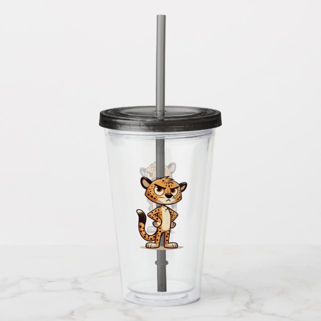 söt, missnöjd gepard take away mugg (Framsida)