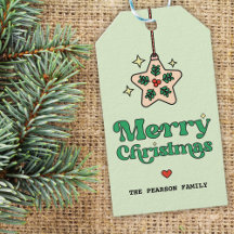 Söt Mistelstjärna Ornament Glad Jul