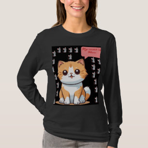 Söt "Mitt namn är Mew" Tecknad Katt Grafisk T-Shir T Shirt