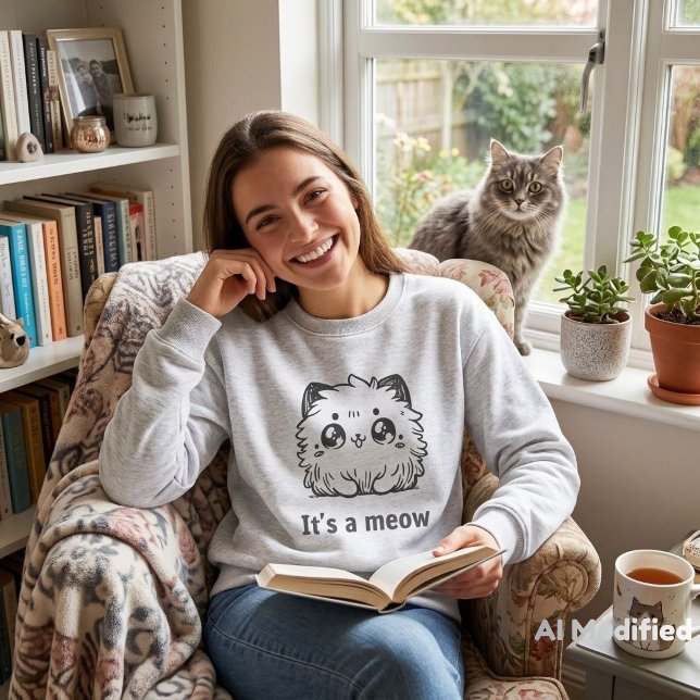 Söt mjao-tröja för kvinnor t shirt (Skapare uppladdad)