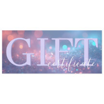 Söt Mjuk Glitter Pastell Lila Presentkort