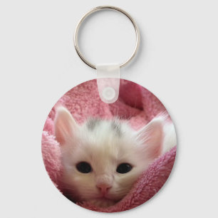 Söt mjuk kattunge nyckelring