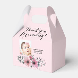 Söt Mjuk Rosa TACK FÖR KOMMANDE! Christening Presentaskar