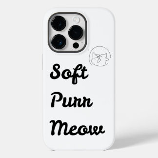 Söt "Mjukt morrande mjau" minimalist katt-telefonf