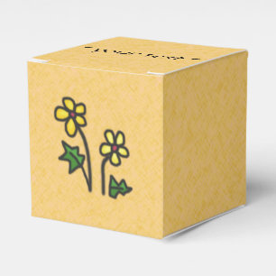Söt mjukt ritad Gula blommor Presentaskar