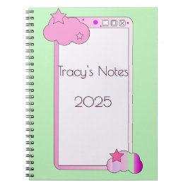 Söt mobilskol- eller arbetsdesign  anteckningsbok