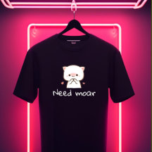 Söt Mochi Katt T-Shirt – 'Behöver Mer'
