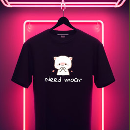 Söt Mochi Katt T-Shirt – 'Behöver Mer'