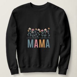 Söt moder sweatshirt med blommönster t shirt