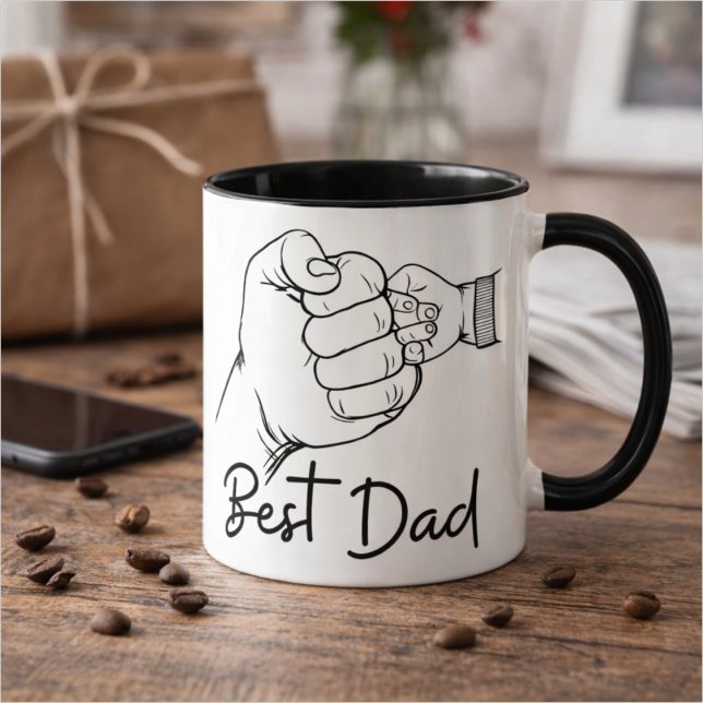 Söt Modern Bästa Pappa  Mugg (Skapare uppladdad)