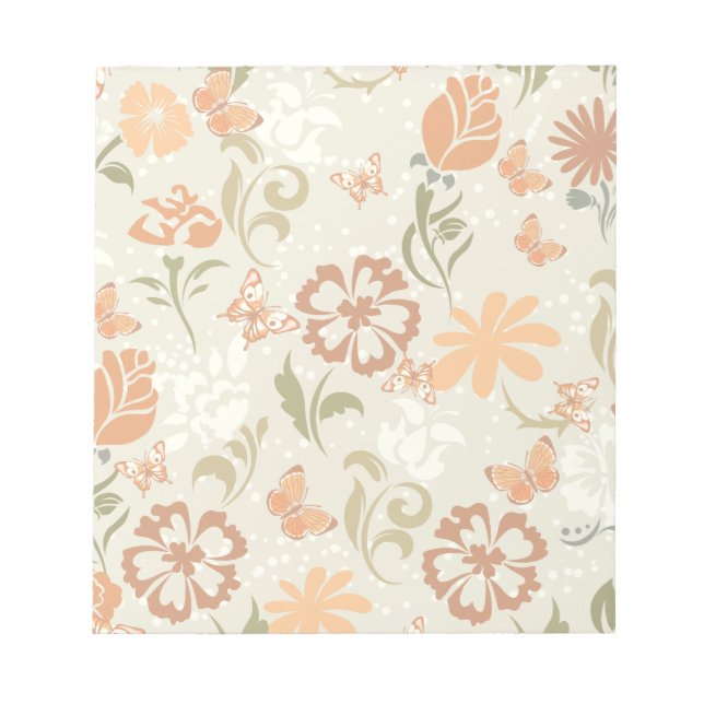 Söt Modern Blommönster Anteckningsblock (Framsida)