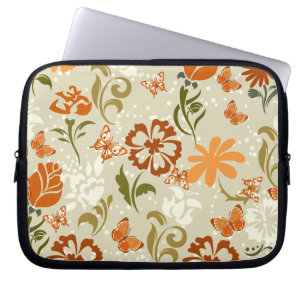 Söt Modern Blommönster Laptop Fodral