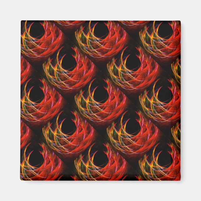 Söt Modern Boho Elegant Abstrakt Konst Mönster #50 Magnet (Framsidan)