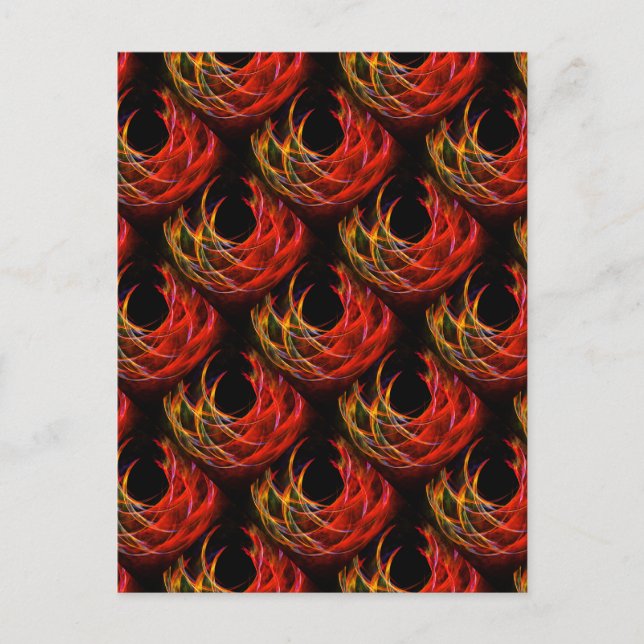 Söt modern boho elegant abstrakt konst mönster #50 vykort (Framsida)