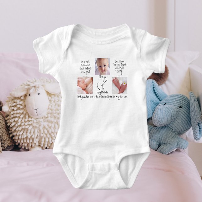 Söt modern fotokollage Jag älskar dig mormor T Shirt (Skapare uppladdad)