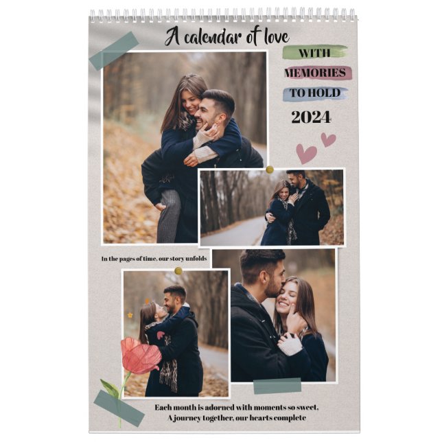 söt modern fotokollage kalender (Omslag)