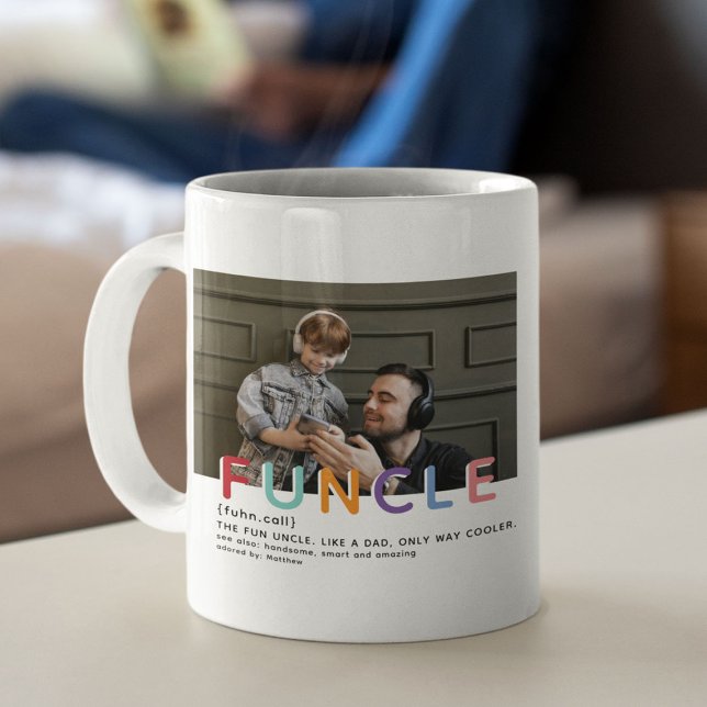 Söt Modern Funcle Typografi Foto  Kaffemugg (Skapare uppladdad)