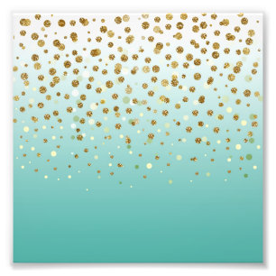 Söt modern gigfaux faux guld glitter konetti fototryck