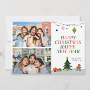 Söt Modern Glädjefull Minnesvärd Glad Jul Inbjudningar