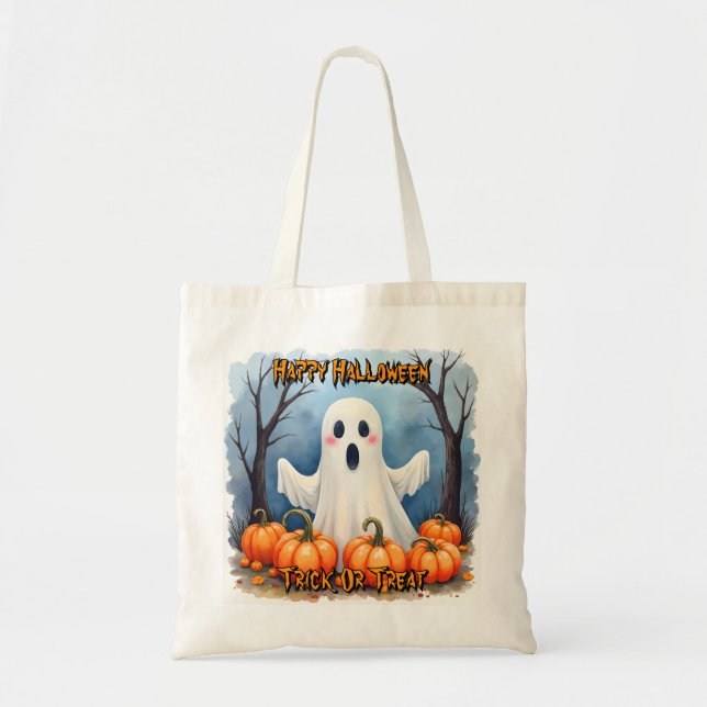Söt Modern Halloween Kuslig Kollektion Tygkasse (Framsidan)