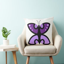 Söt Modern Lila Fjäril Grafisk Accent