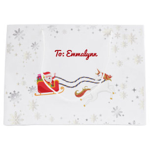 Söt Modern Magisk Enhörning Jul Tomte Snö Namn Xma
