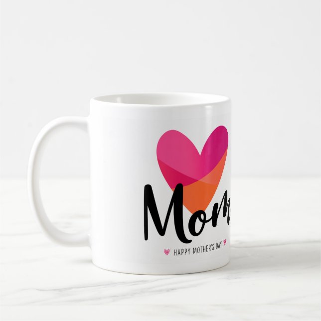 Söt modern mammas hjärtdesign kaffemugg (Vänster)