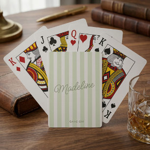 Söt modern personlig kustnära salvia randig casinokort