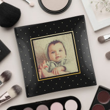 Söt Modern Polka dots Black Guld Anpassningsbar Ph