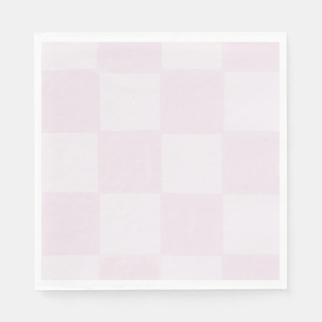 Söt modern rosa rutig baby shower pappersservett (Framsidan)