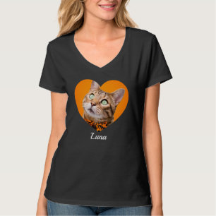Söt modern typografi Namn och hjärta Foto av husdj T Shirt