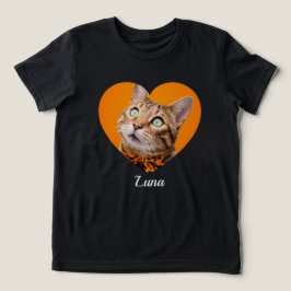 Söt modern typografi Namn och hjärta Foto på husdj T Shirt